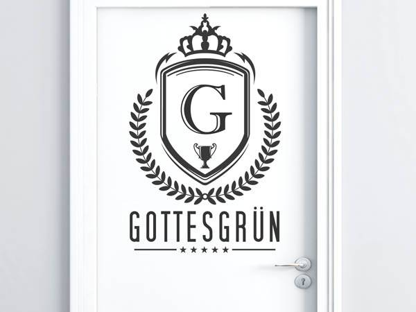 Wandtattoo Gottesgrün Wappen