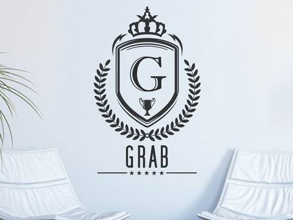 Wandtattoo Grab Wappen