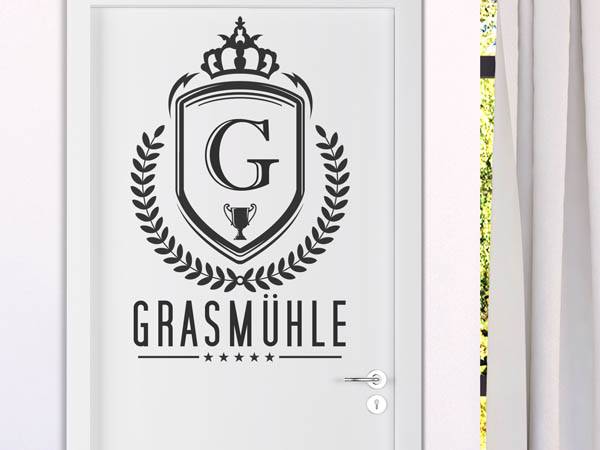Wandtattoo Grasmühle Wappen