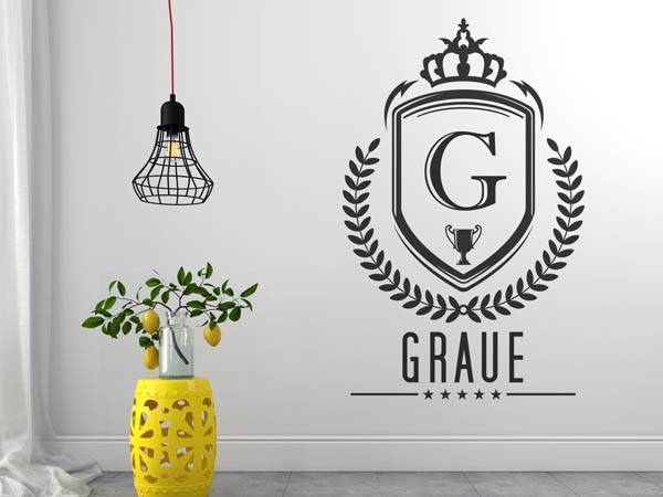 Wandtattoo Graue Wappen