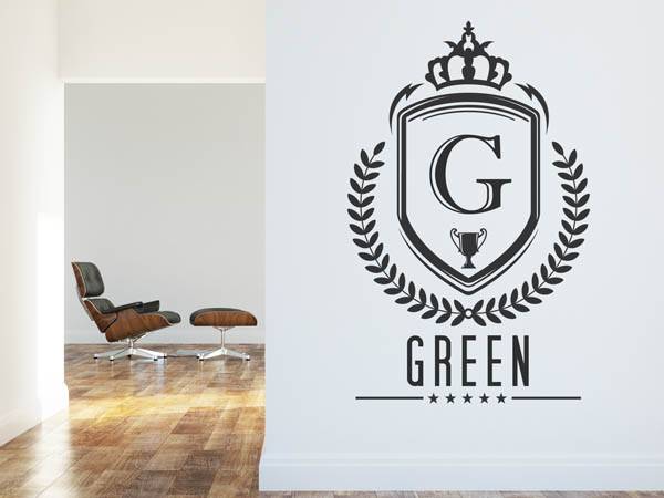 Wandtattoo Green Wappen