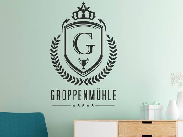 Wandtattoo Groppenmühle Wappen