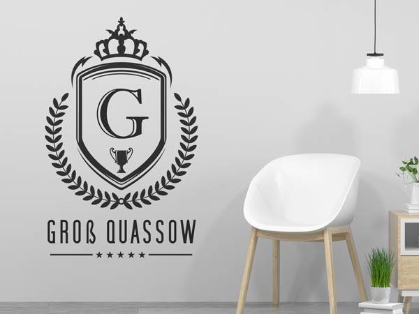 Wandtattoo Groß Quassow Wappen
