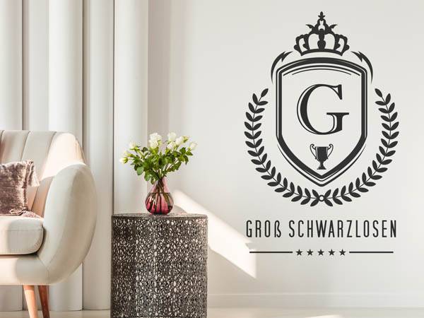 Wandtattoo Groß Schwarzlosen Wappen
