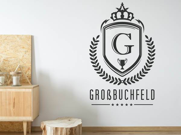 Wandtattoo Großbuchfeld Wappen