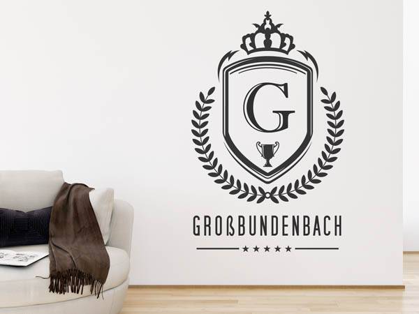 Wandtattoo Großbundenbach Wappen