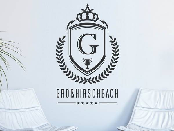 Wandtattoo Großhirschbach Wappen