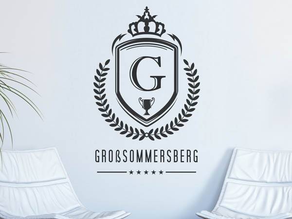 Wandtattoo Großsommersberg Wappen