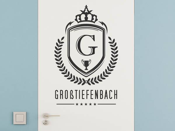Wandtattoo Großtiefenbach Wappen