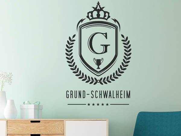 Wandtattoo Grund-Schwalheim Wappen