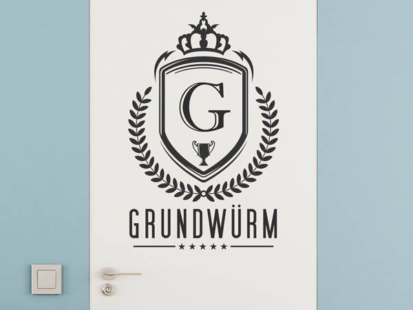 Wandtattoo Grundwürm Wappen