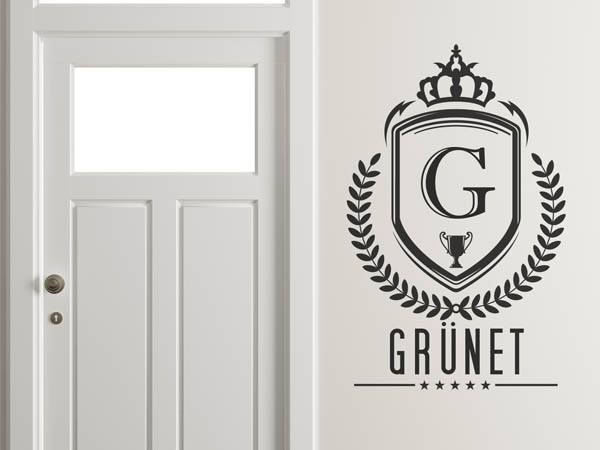 Wandtattoo Grünet Wappen