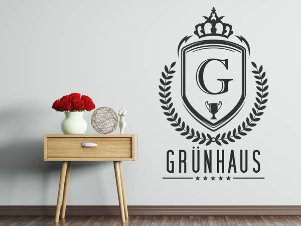 Wandtattoo Grünhaus Wappen