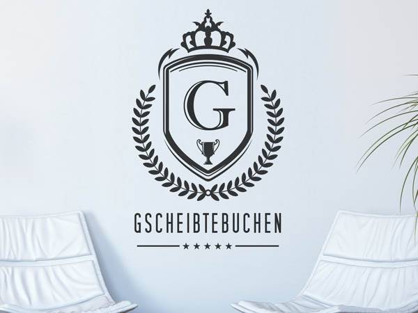 Wandtattoo Gscheibtebuchen Wappen