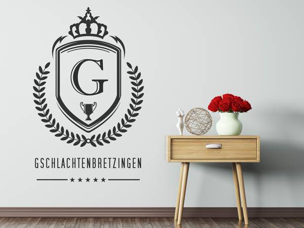 Wandtattoo Gschlachtenbretzingen Wappen