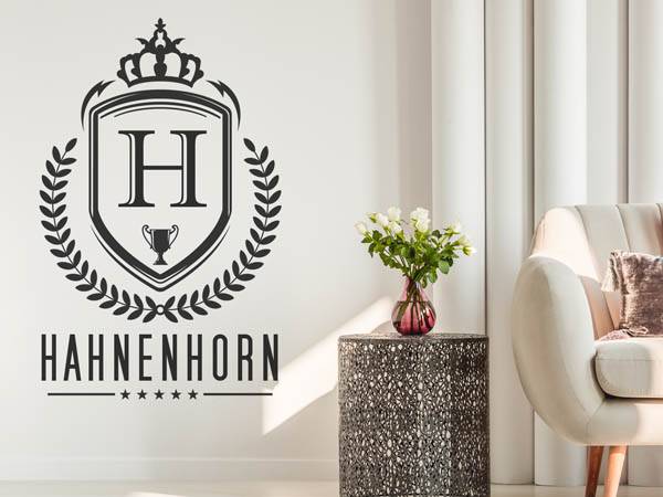 Wandtattoo Hahnenhorn Wappen