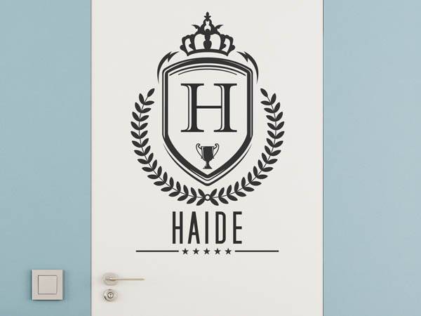 Wandtattoo Haide Wappen