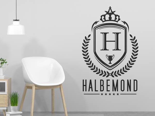 Wandtattoo Halbemond Wappen
