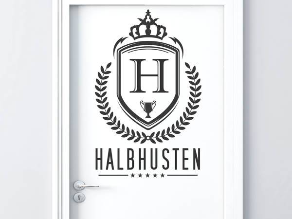 Wandtattoo Halbhusten Wappen