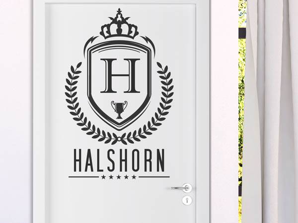 Wandtattoo Halshorn Wappen
