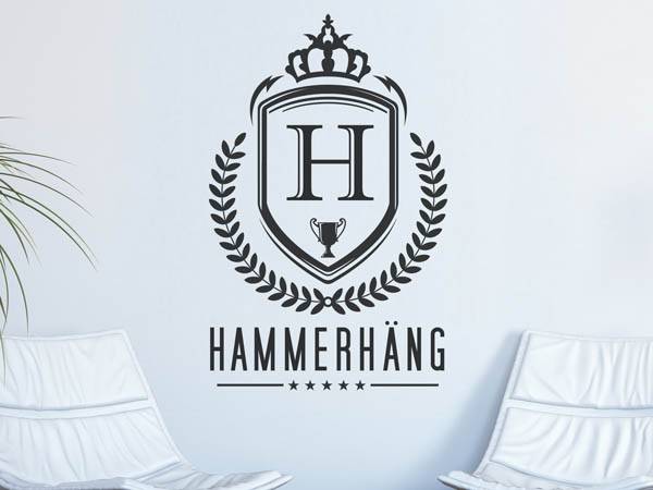 Wandtattoo Hammerhäng Wappen