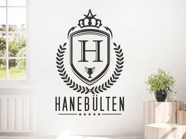 Wandtattoo Hanebülten Wappen