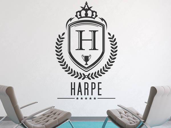 Wandtattoo Harpe Wappen