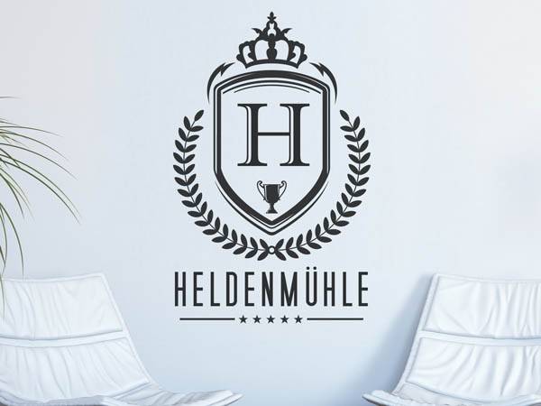 Wandtattoo Heldenmühle Wappen