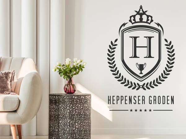 Wandtattoo Heppenser Groden Wappen
