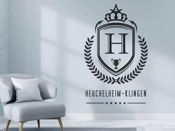 Wandtattoo Heuchelheim-Klingen Wappen