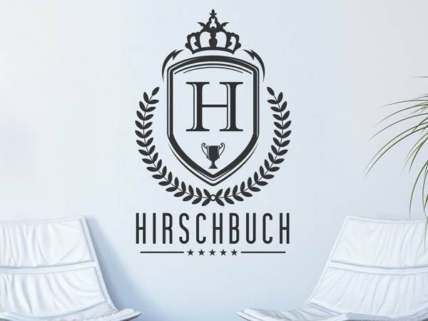 Wandtattoo Hirschbuch Wappen