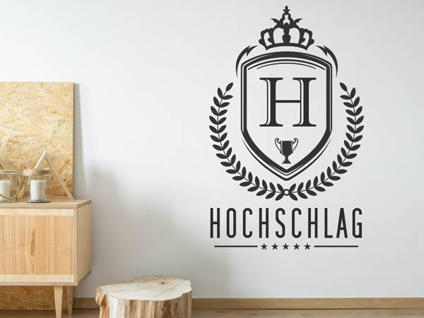 Wandtattoo Hochschlag Wappen