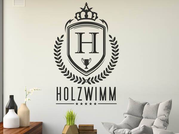 Wandtattoo Holzwimm Wappen