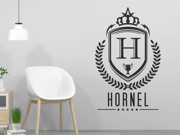 Wandtattoo Hornel Wappen
