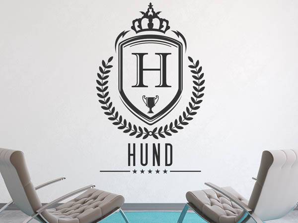 Wandtattoo Hund Wappen