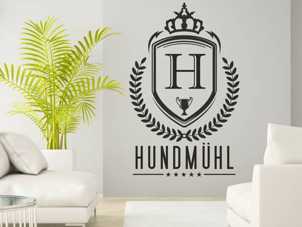 Wandtattoo Hundmühl Wappen