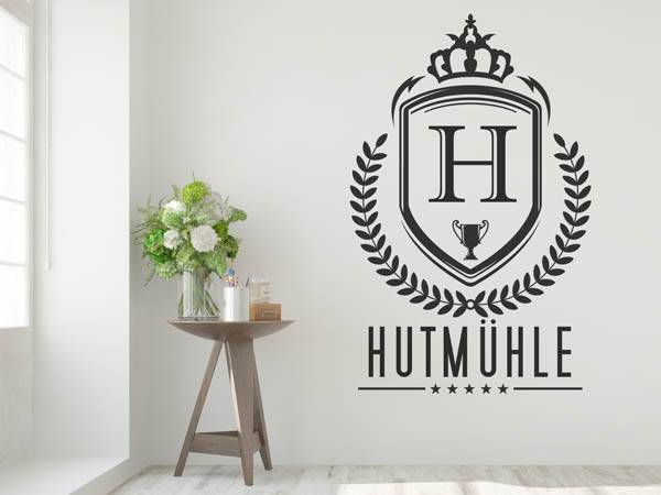 Wandtattoo Hutmühle Wappen