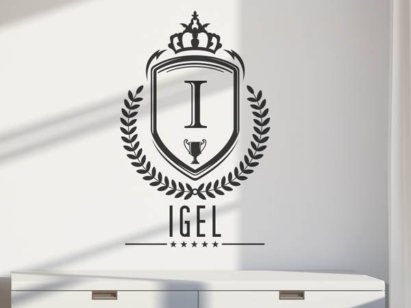 Wandtattoo Igel Wappen