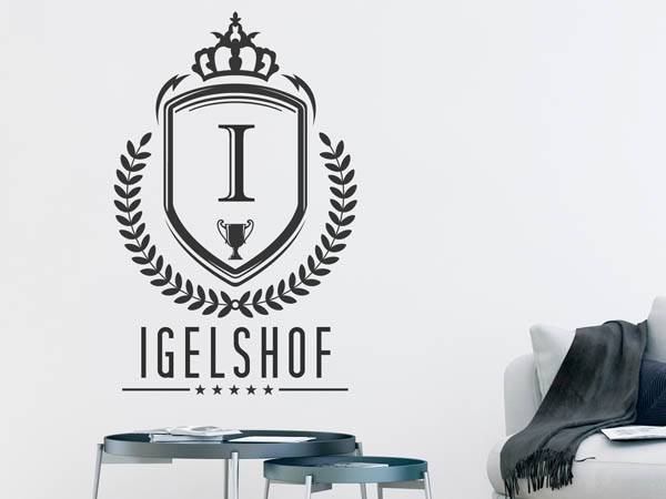Wandtattoo Igelshof Wappen