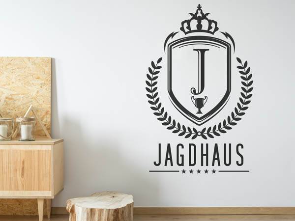 Wandtattoo Jagdhaus Wappen