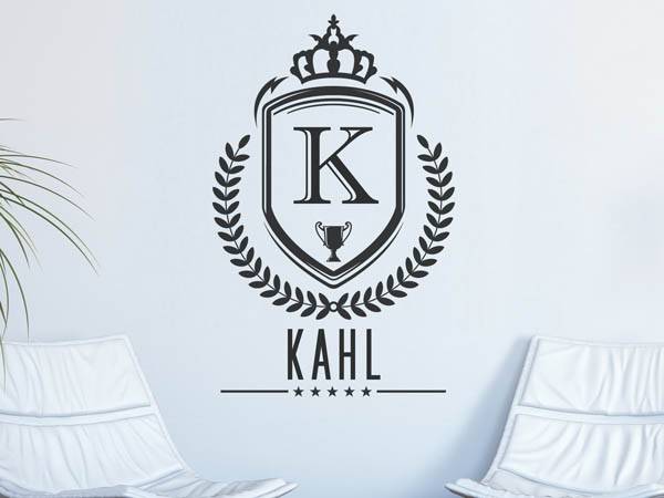 Wandtattoo Kahl Wappen