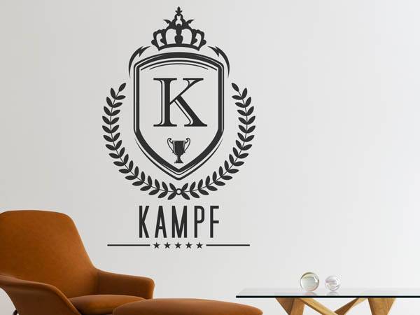 Wandtattoo Kampf Wappen