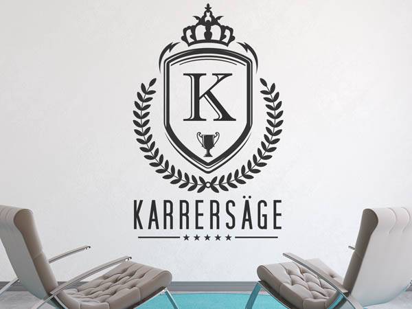 Wandtattoo Karrersäge Wappen