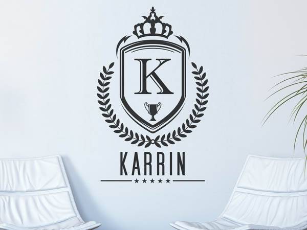 Wandtattoo Karrin Wappen