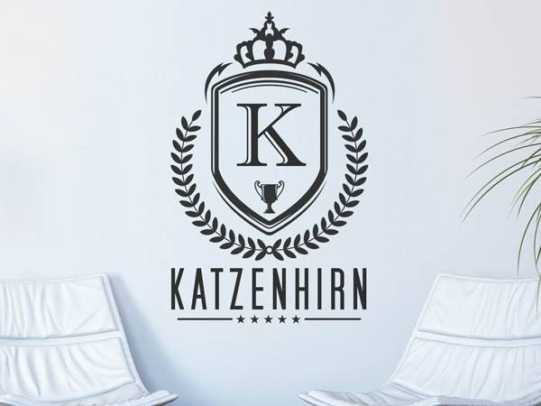 Wandtattoo Katzenhirn Wappen