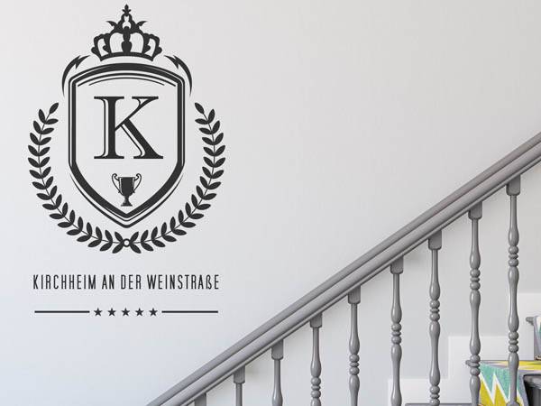 Wandtattoo Kirchheim an der Weinstraße Wappen