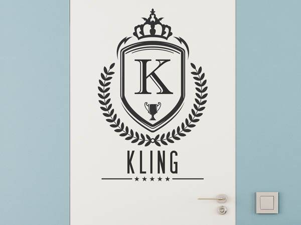 Wandtattoo Kling Wappen