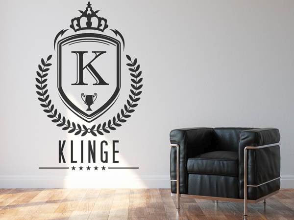 Wandtattoo Klinge Wappen