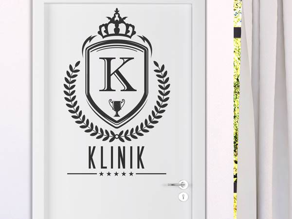 Wandtattoo Klinik Wappen