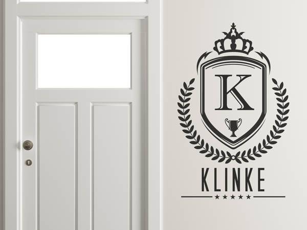 Wandtattoo Klinke Wappen